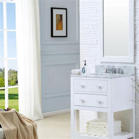 Water Creation 24 in. Madalyn Collection Pure White Single Rectangular ...