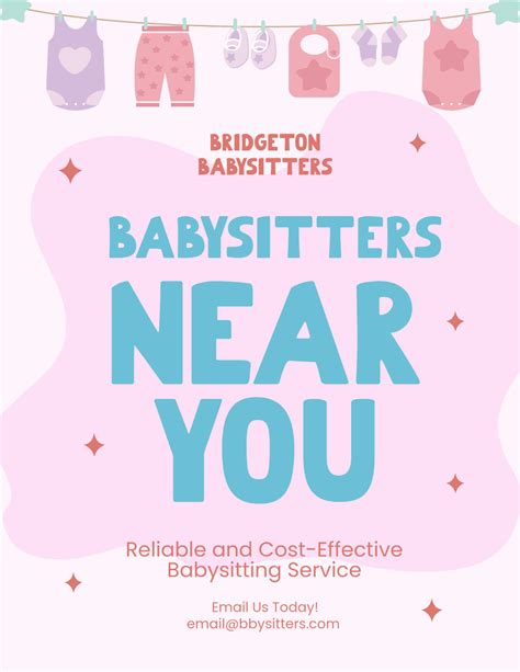 Babysitting Flyers Ideas Printable
