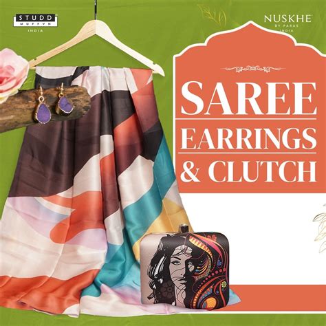 Atrangi Trio I Saree Clutch Earrings – Studd Muffyn