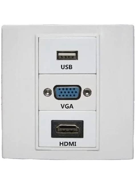 Amazon.in: Buy Ganix Multimedia Modular Wall Face Plate with HDMI + VGA ...