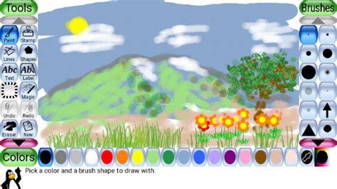 Tux Paint App 的图像结果