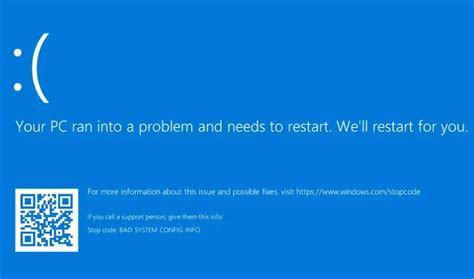 Windows Stop Code Bad System Config Info 的图像结果