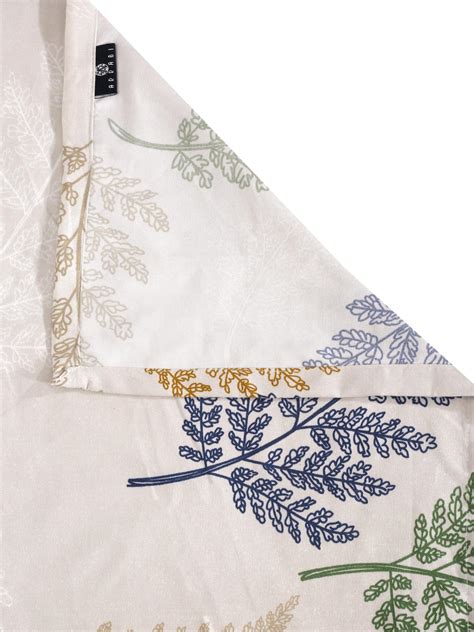 Buy ARRABI Cream Leaf Cotton Blend Single Bedsheet with Pillow Cover Online