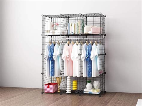 House of Quirk DIY Closet Cabinet Metal Wire Storage Cubes Organizer ...