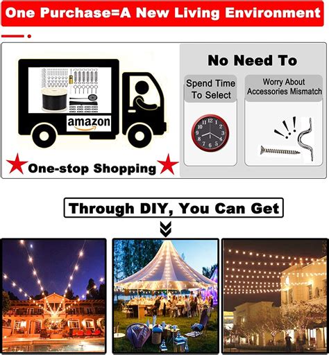 Buy Wayska String Light Hanging Kit, Globe String Light Suspension Kit ...