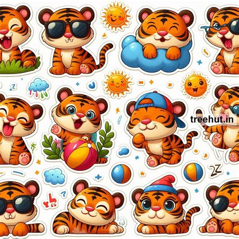 Printable Tiger Stickers and 20 Craft Activities for Kids, Adults ...