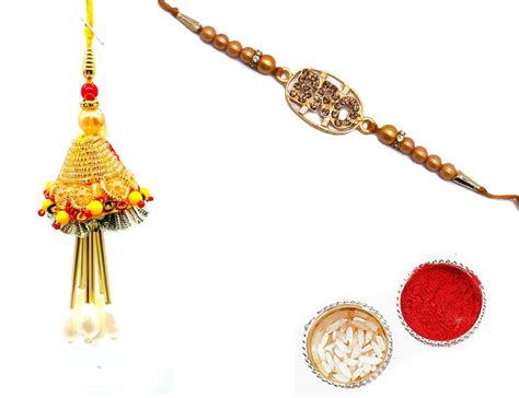 1 Pcs Rakhi & 1 Pcs Lumba Set For Brother Sister,Raksha Bandhan, Rakhi ...
