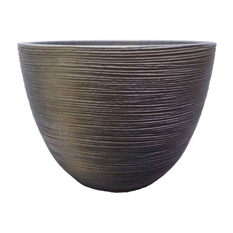 allen + roth 25-Quart Rust Resin Planter at Lowes.com