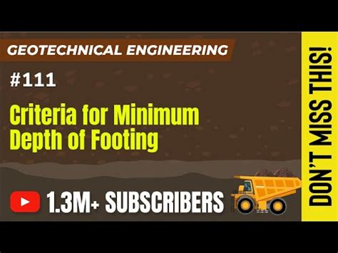 Criteria for minimum depth of Footing - Shallow Foundation ...