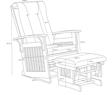 Buy Wlvos Anti-Pinching Glider Chair for Nursery, Wood Glider Rocker ...