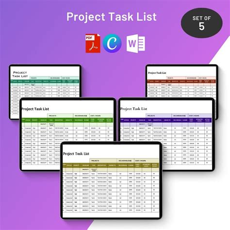 Image result for Task List MS Project