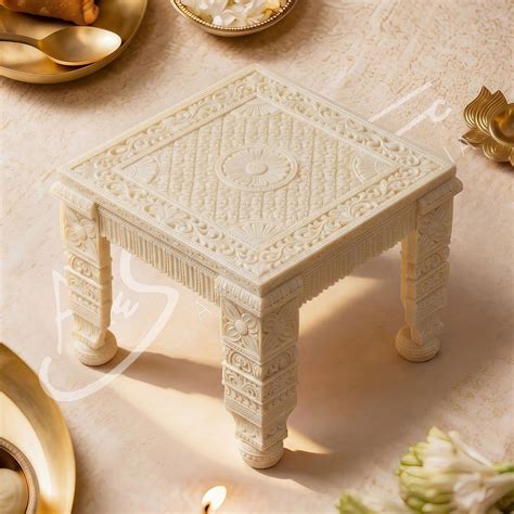 Ivory look alike high chowki – Aesthetiic India