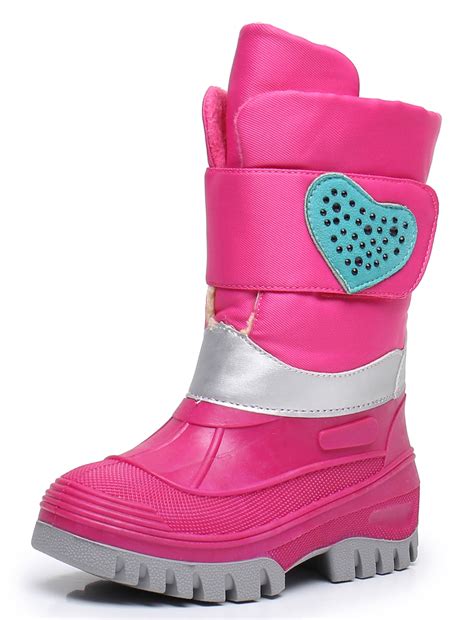 Blikcon Boys Girls Insulated Waterproof Mid Calf Winter Snow Boots ...