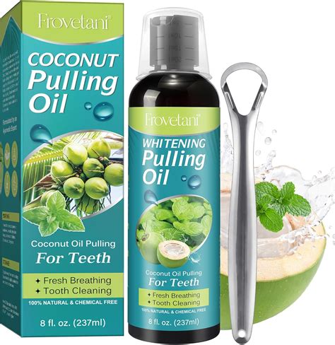 Amazon.com : Coconut Oil Pulling for Teeth, All Natural Oil Pulling Mouthwash with Peppermint ...