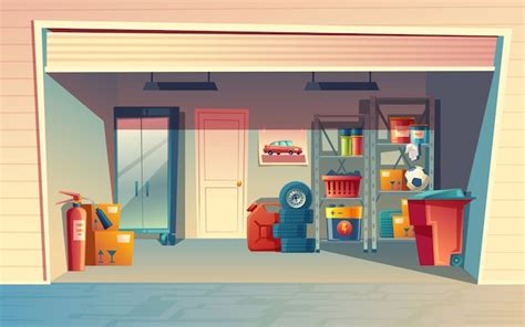 House garage cartoon Vectors - Download Free High-Quality Vectors from ...
