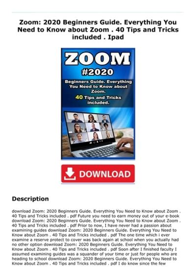 Zoom Tutorial 2022 的图像结果
