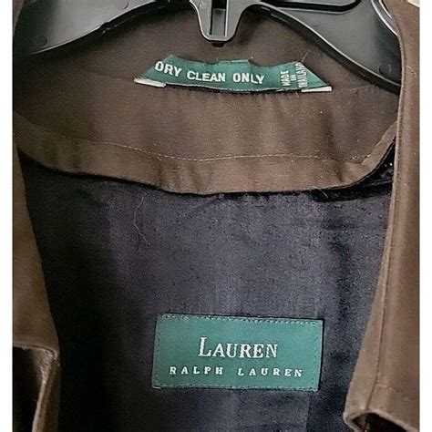 Lauren Ralph Lauren Trench Coat 40L Brown Long... - Depop