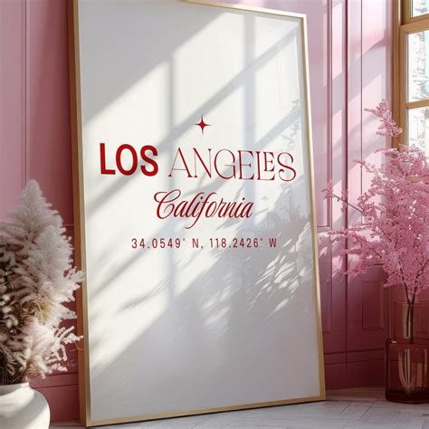 Los Angeles Poster, La California Art, Minimalist La Print, Los Angeles ...