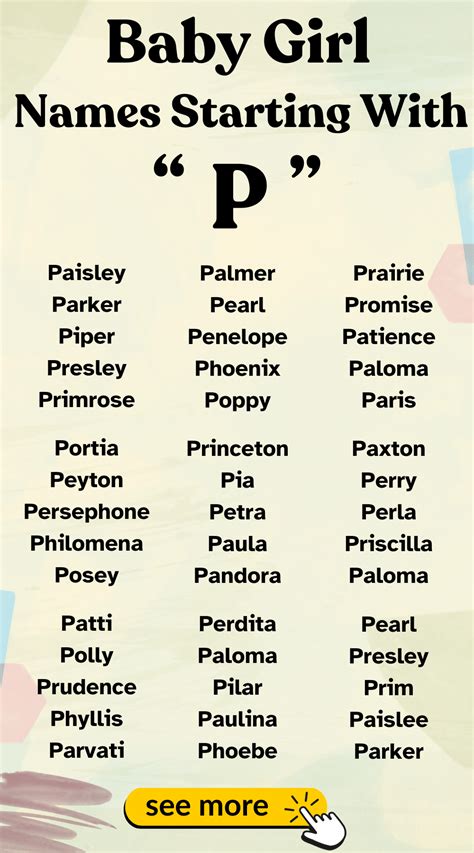 Precious Baby Girl Names Starting with P in 2024 | Baby girl names ...