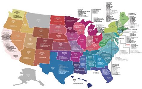 美国大学地图,美大学分布,美大学排名_大山谷图库