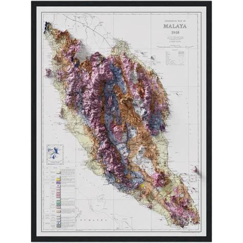 Malaysia Geological Map | 3D Malaya Map | Geoartmaps