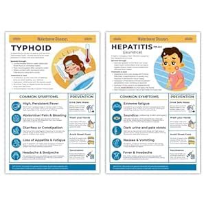 Medicozi Waterborne Diseases Educational Posters – Typhoid & Hepatitis ...