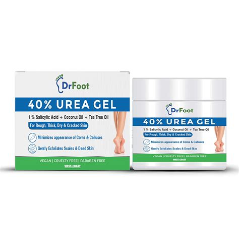 Dr Foot 40% Urea Gel with 1% Salicylic Acid, Coconut & Tea Tree Oil ...