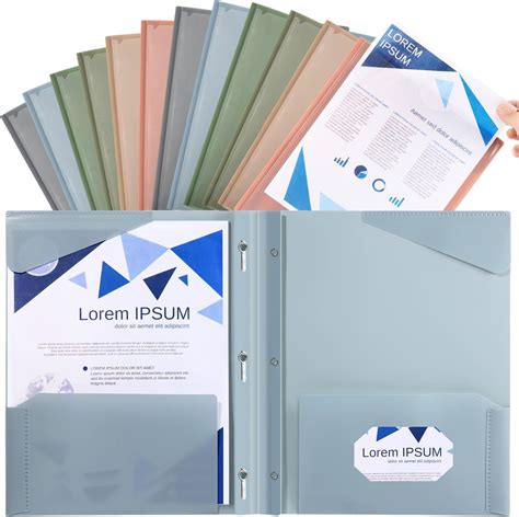 Amazon.com : Qilery 3 Prong Folders Colored 2 Pocket Folders with ...