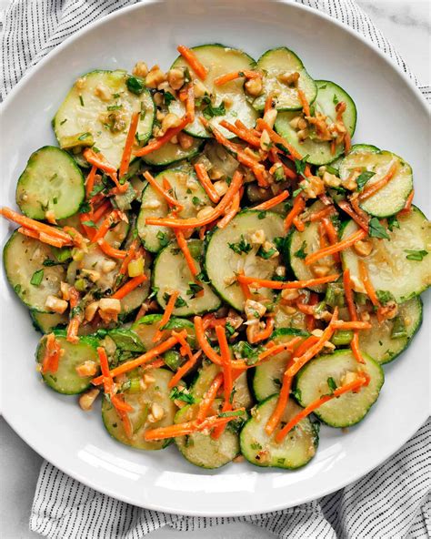 Asian Cucumber Salad with Carrots and Peanuts | Last Ingredient