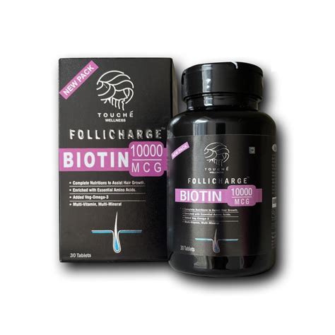 Touche Wellness Follicharge Tablets for Hair & Skin - Premium Formula ...
