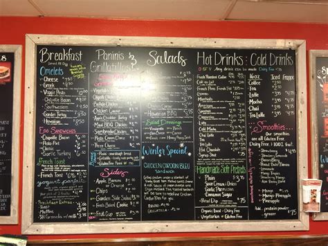 Menu at Sowers Harvest Café cafe, State College