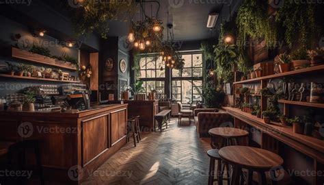Rustic Coffee Shop Design 的图像结果