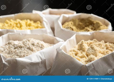 Different Types of Flour in Bags Stock Image - Image of food, baking ...