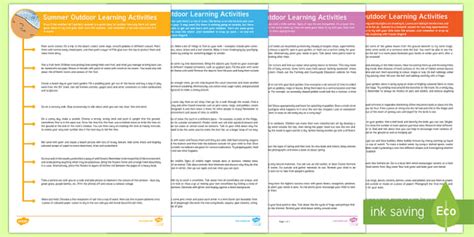 Outdoor Learning Activities for Early Years - Four Seasons Activity Pack