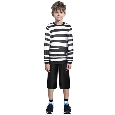 Pugsley Addams Costume Wednesday Pugsley Cosplay Outfit Long Sleeve ...