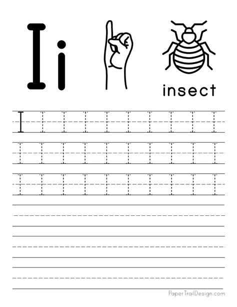 Traceable Letter I Worksheets at Janie Clark blog