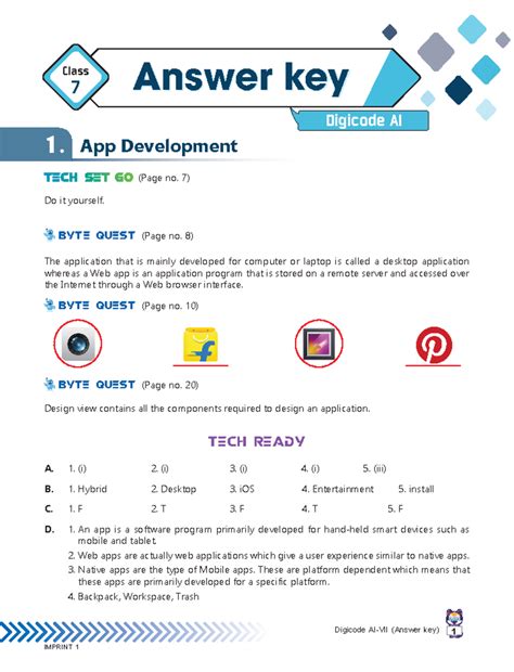 Digicode AI-VII: Complete Answer Key for App Development Insights - Studocu