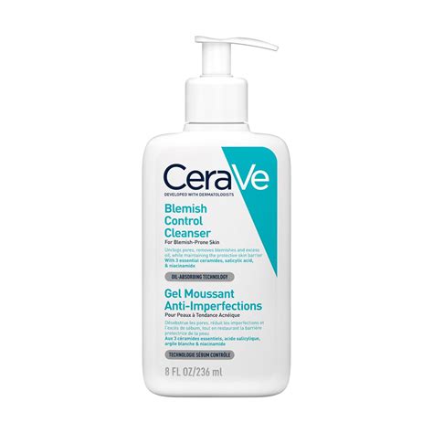 CeraVe Blemish Control Cleanser with 2% Salicylic Acid & Niacinamide ...