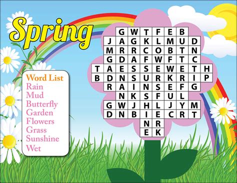 Image result for Spring Word Search Pages Printable
