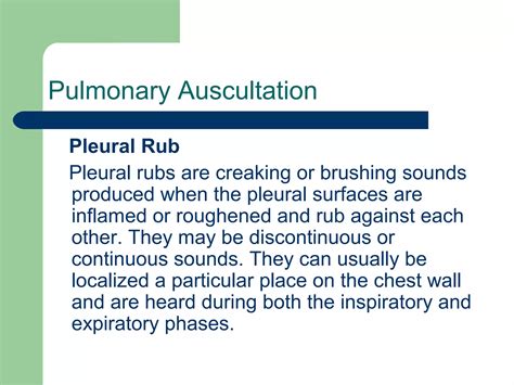 Pulmonary auscultation | PPT