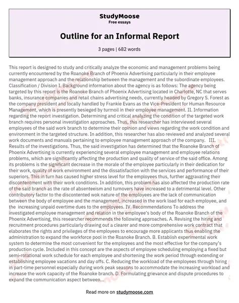 Informal Report Sample 的图像结果