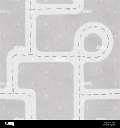 Road Pattern Watercolor illustration. Hand drawn Map seamless ...