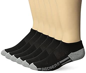 Buy Skechers Men's 6 Pack Half Terry Socks, Black, Sock Size: 10-13 ...