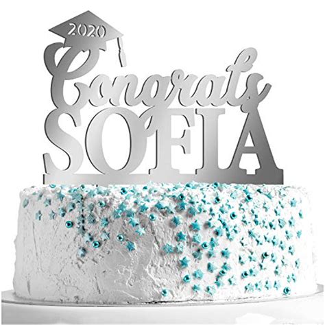 Personalized Graduation Cake Topper - Congrats Grad Cake Toppers w Name and Date - Custom ...