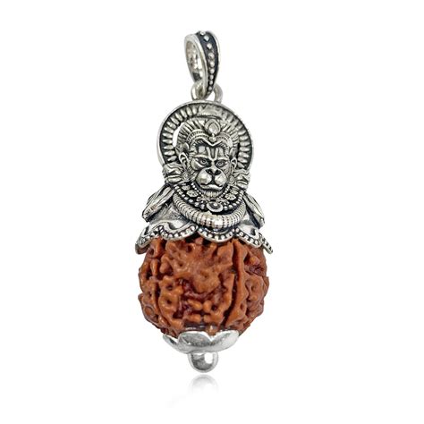 Silver Lord Hanuman Rudraksha Pendant – Unniyarcha