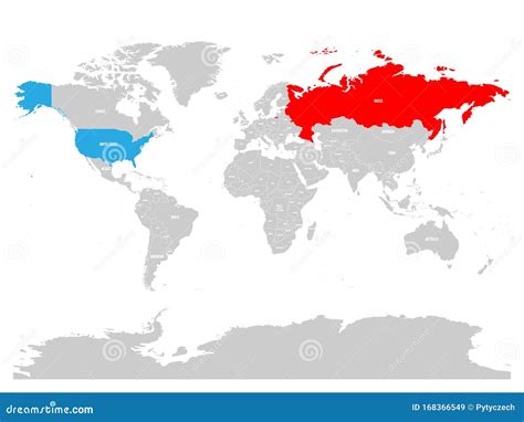 Map Of America And Russia