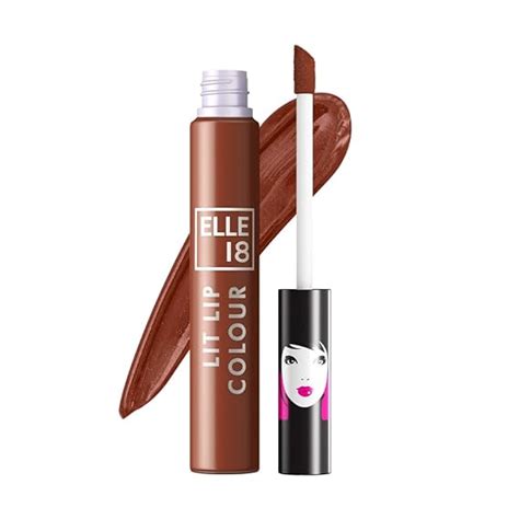 Buy Elle 18 Lit Lip, Matte Finish, Nutty Latte, 16 hrs Long Lasting ...