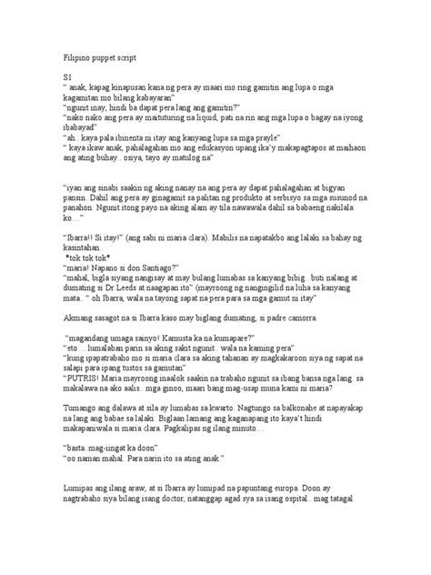 Image result for Filipino Puppet Show Script