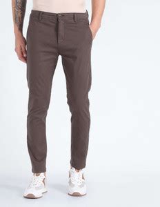FLYING MACHINE Relaxed Men Brown Trousers - Buy FLYING MACHINE Relaxed ...