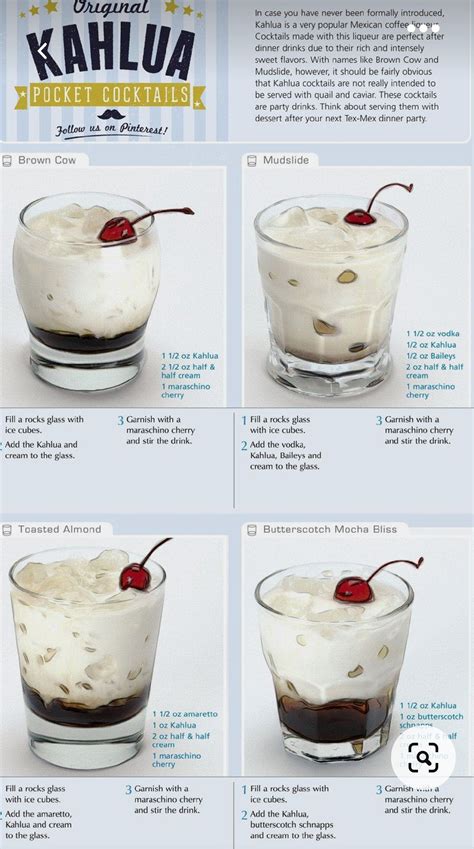 Kahlua Drink Recipes | Kahlua drinks recipes, Kahlua recipes, Dessert ...